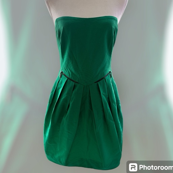 See By Chloe Ottoman Zipper Dress Green Sz 4 - Picture 2 of 13